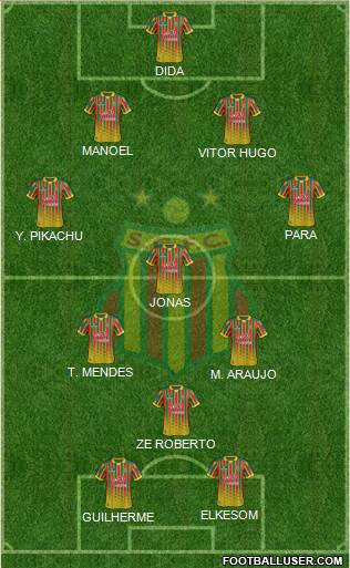 Sampaio Corrêa FC 4-3-2-1 football formation