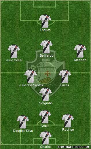 CR Vasco da Gama 3-5-1-1 football formation