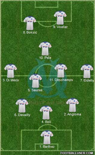 Olympique de Marseille 3-5-2 football formation