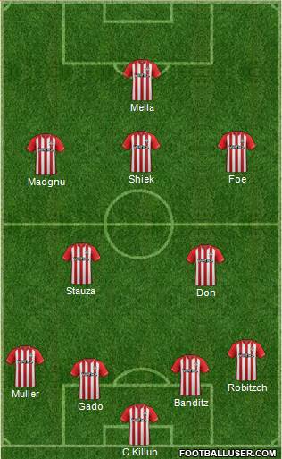 Southampton 4-2-2-2 football formation