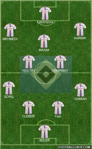 Hamburger SV 4-2-1-3 football formation