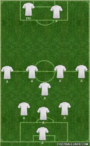 KF Ulpiana 5-3-2 football formation