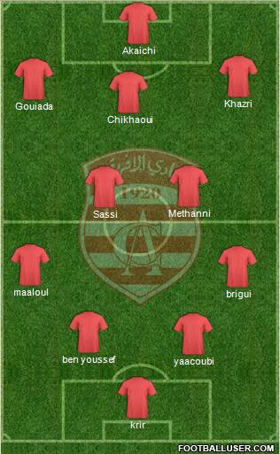 Club Africain Tunis 4-2-3-1 football formation