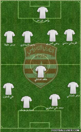 Club Africain Tunis 4-4-1-1 football formation