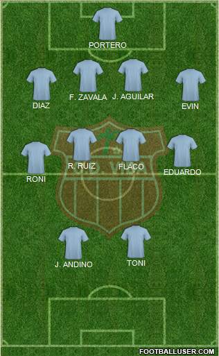 CD Vida 4-4-2 football formation
