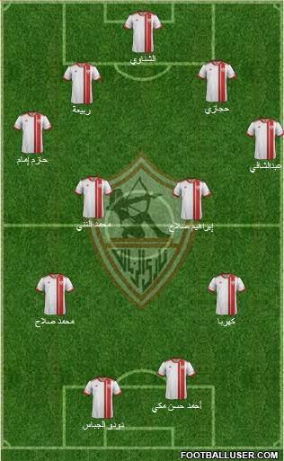 Zamalek Sporting Club 4-2-2-2 football formation