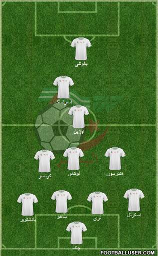 Algeria 4-3-1-2 football formation