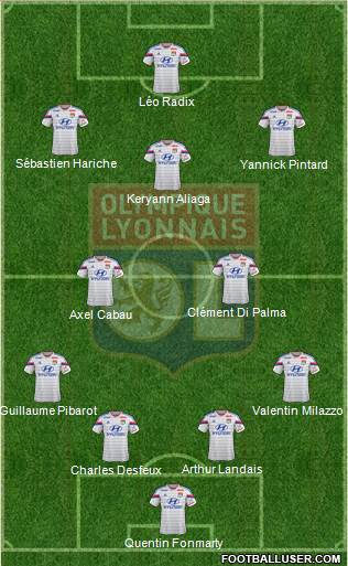 Olympique Lyonnais 4-2-3-1 football formation