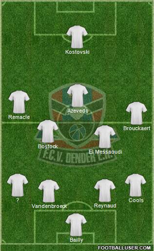 FCV Dender E.H. 4-2-3-1 football formation