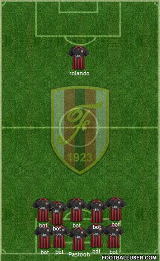 KS Flamurtari Vlorë 5-4-1 football formation
