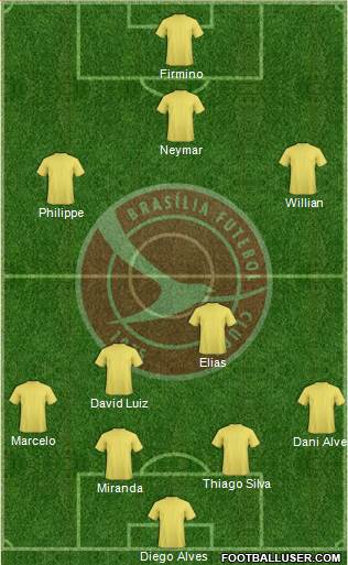 Brasília FC 4-4-2 football formation