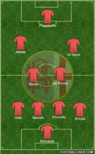 Alessandria 4-3-2-1 football formation