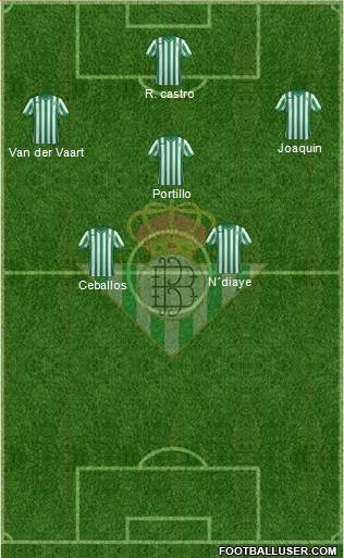 Real Betis B., S.A.D. 4-4-1-1 football formation