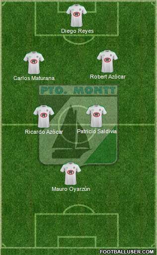 CD Puerto Montt 4-4-1-1 football formation