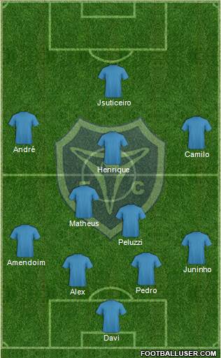Pedreira EC 4-2-3-1 football formation