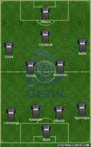 K Racing Club Genk 3-4-2-1 football formation