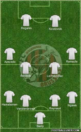 FC Molenbeek Brussels 4-4-2 football formation