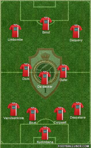 R Antwerp FC 4-3-2-1 football formation
