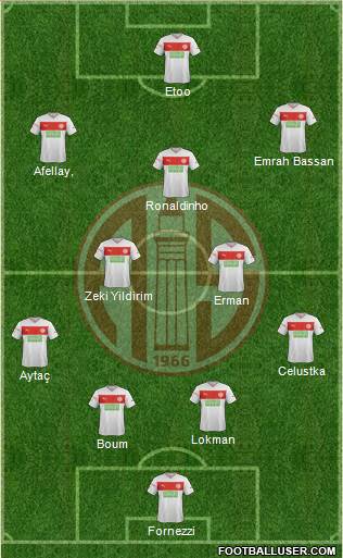 Antalyaspor A.S. 4-4-1-1 football formation