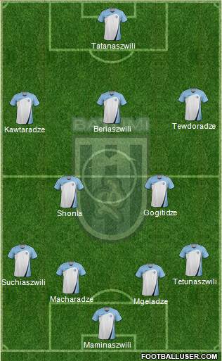 Dinamo Batumi 4-2-3-1 football formation