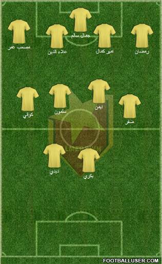 Al-Merreikh Omdurman 4-4-2 football formation