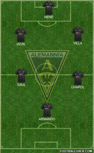 TSV Alemannia Aachen 5-4-1 football formation