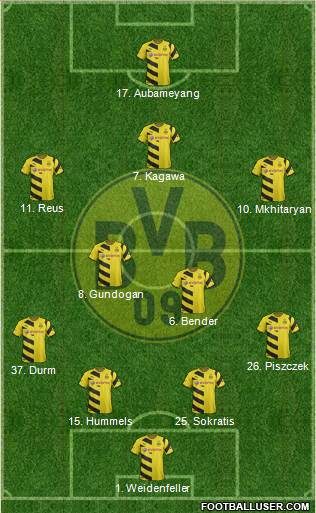 Borussia Dortmund 4-2-3-1 football formation