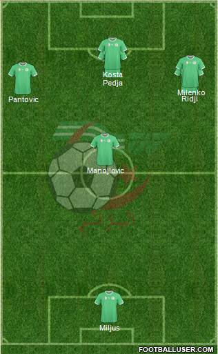 Algeria 3-5-1-1 football formation