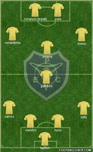 Pedreira EC 4-1-3-2 football formation