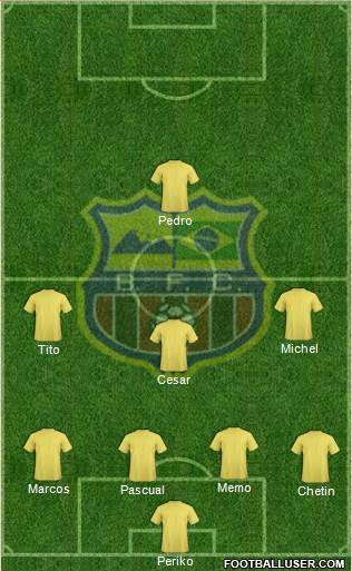 Barcelona FC (RJ) 4-4-1-1 football formation
