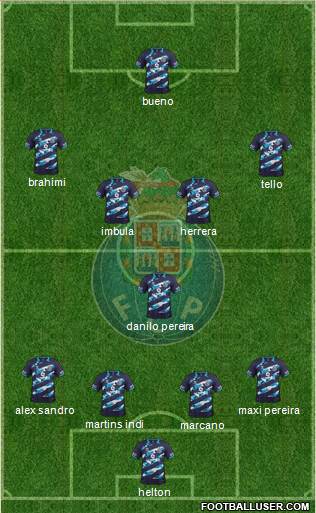 Futebol Clube do Porto - SAD 4-1-4-1 football formation