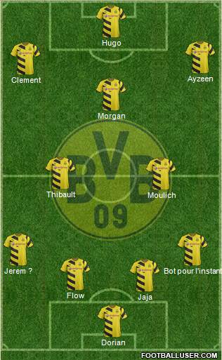 Borussia Dortmund 4-2-3-1 football formation