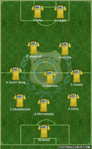 Ismaily Sporting Club 3-5-2 football formation