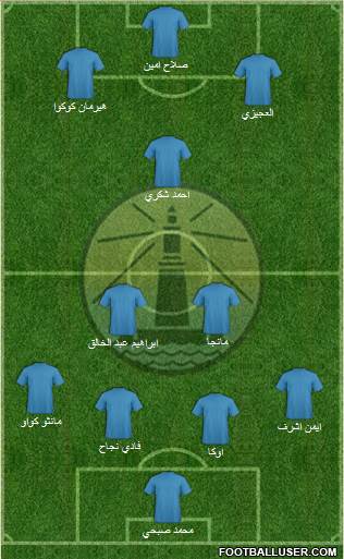 Olympic Alexandria 3-5-2 football formation