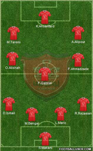 Persepolis Tehran 4-3-3 football formation