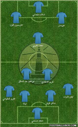 Olympic Alexandria 4-1-4-1 football formation