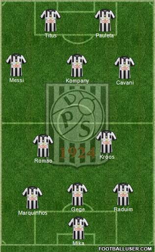 Vaasan Palloseura 3-4-1-2 football formation