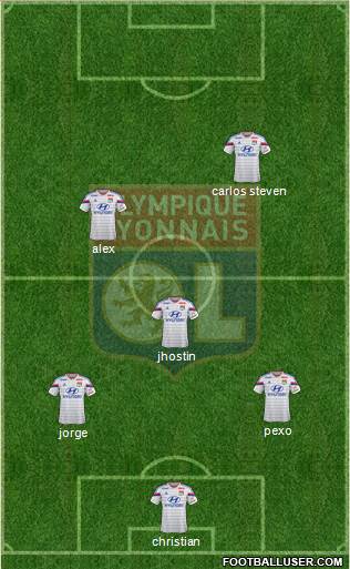Olympique Lyonnais 3-5-1-1 football formation