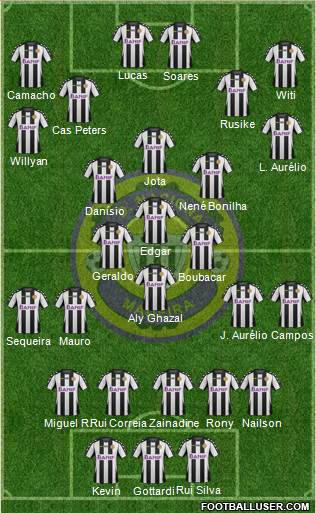 Clube Desportivo Nacional 4-3-3 football formation