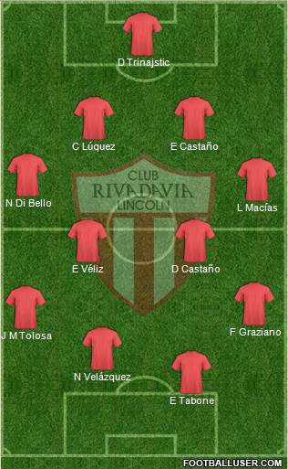 Rivadavia 4-4-1-1 football formation