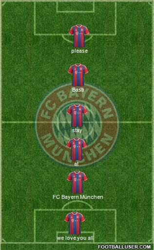 FC Bayern München 4-2-3-1 football formation