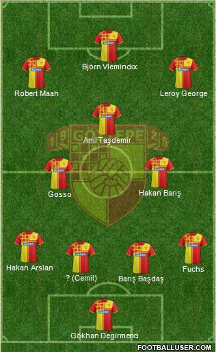 Göztepe A.S. 4-3-3 football formation