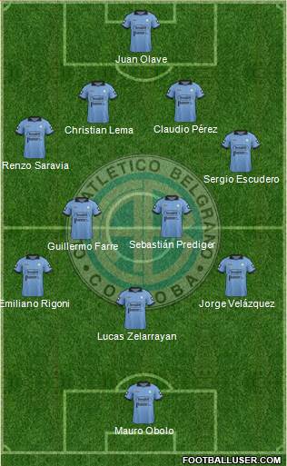 Belgrano de Córdoba 4-4-1-1 football formation