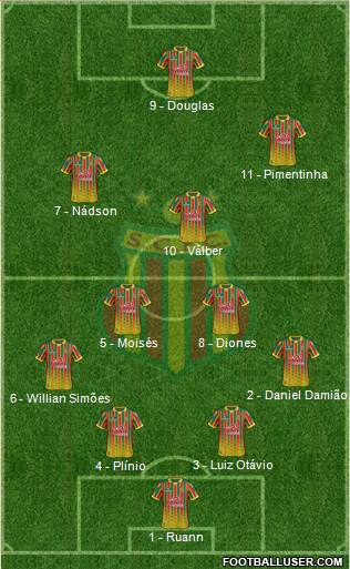 Sampaio Corrêa FC 4-4-2 football formation