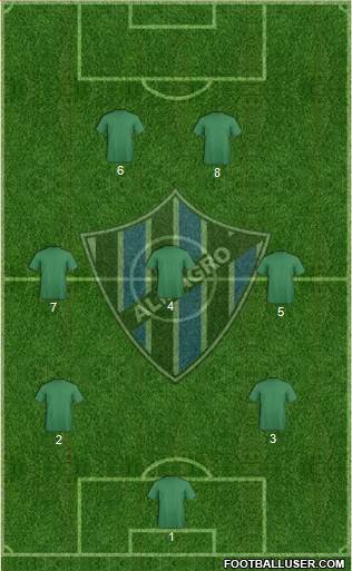Almagro 3-4-3 football formation
