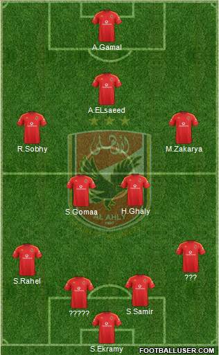 Al-Ahly Sporting Club 4-2-3-1 football formation