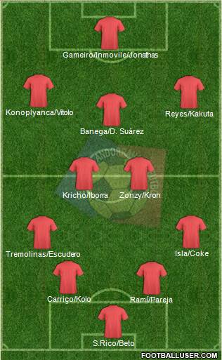 Andorra 4-2-3-1 football formation