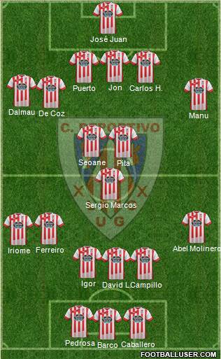 C.D. Lugo 4-3-3 football formation