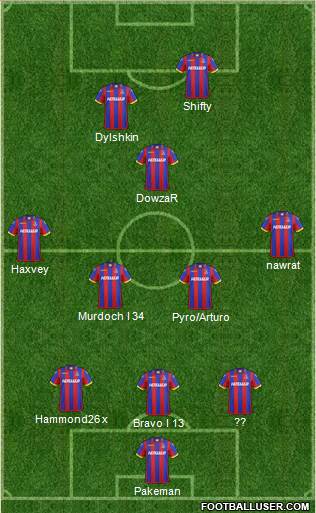 Crystal Palace 3-5-2 football formation