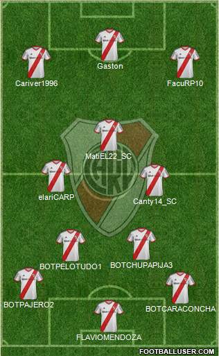 River Plate 4-3-3 football formation